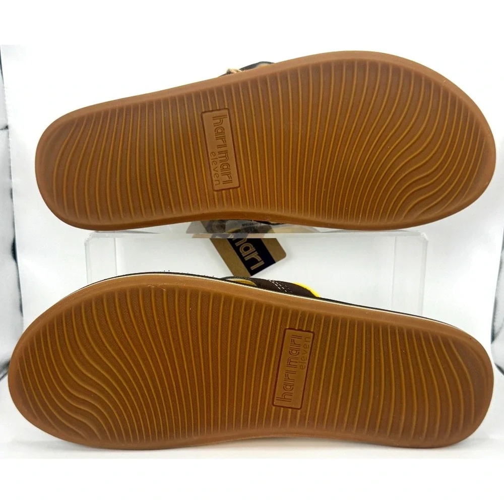 Hari Mari Brazos Mens Flip Flop Sandals Brown Gold Men Size 11 1008-102-11